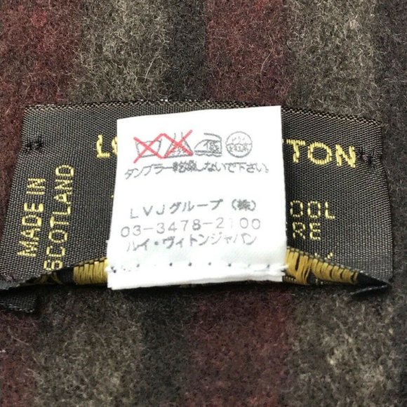 LOUIS VUITTON Efficial - Leie Muffler Scarf Red M7 - Picture 8 of 9